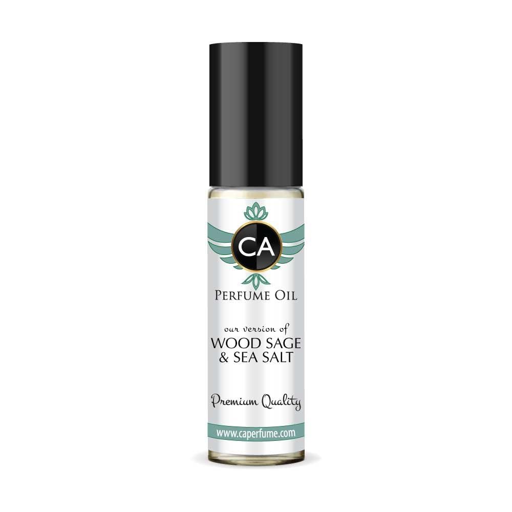 CA Perfume Impression of Wood Sage & Sea Salt Unisex Eau De Parfum Aromatic Scent Long Lasting Unisex Fragrance Travel Size TSA Ready for Day and Night Wear 0.33 Fl Oz 10ml