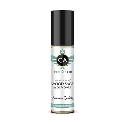 CA Perfume Impression of Wood Sage & Sea Salt Unisex Eau De Parfum Aromatic Scent Long Lasting Unisex Fragrance Travel Size TSA Ready for Day and Night Wear 0.33 Fl Oz 10ml