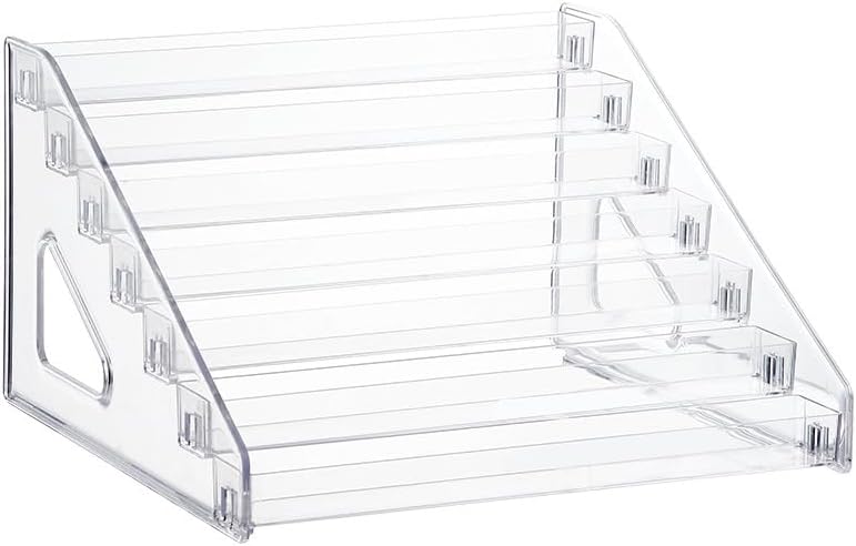 Pero Pero Nail Polish Organizer Acrylic Display Rack for Nail Polish Holder Sunglasses Organizer Essential Oils Holder Clear Eyeglasses Display Case Makeup Organizer