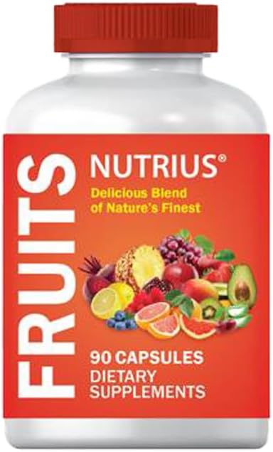 Nutrius Fruits Delicious Blend of Nature's Finest - 90 Capsules Dietary Supplements
