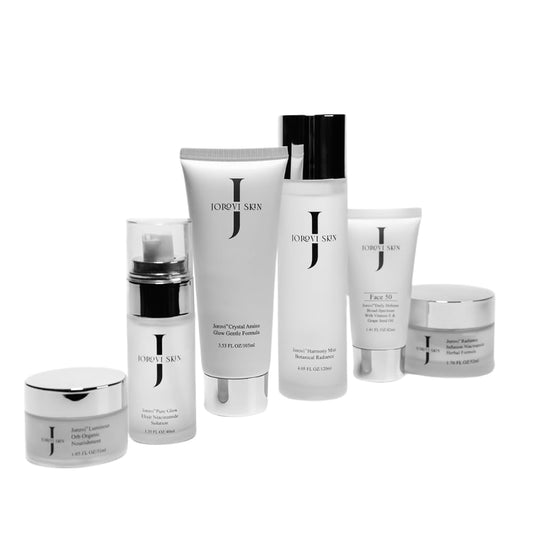 Jorovi Beauty Complete Skincare Set -6- Piece Regimen with Cleanser, Toner, Face Serum, Eye Cream, Facial Moisturizer, and SPF 50 Lotion Kit for Women & Teens (Skin care Gift Set)