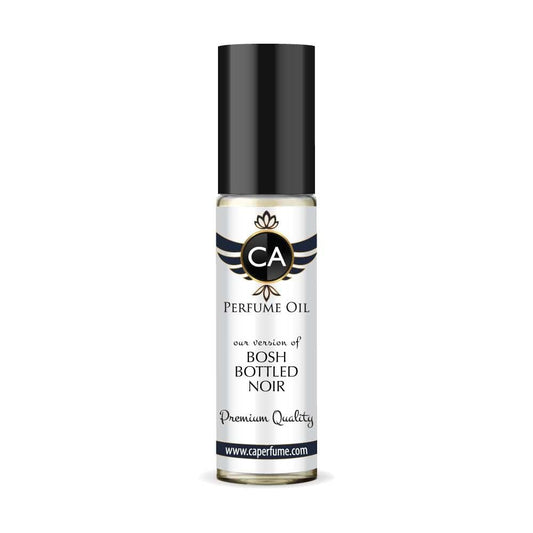 CA Perfume Impression of Bosh Bottled Noir for Men Fragrance Oil Woody Aromatic Scent Long Lasting Cologne for Men Travel Size TSA Ready Mini Parfum Body Oil Roll-on 0.33 Fl Oz 10ml