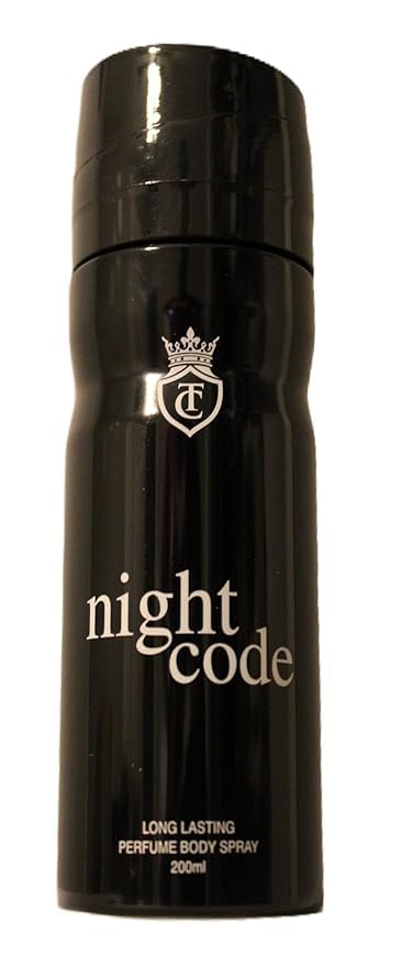 NIGHT CODE Cologne (3.4oz/100ml) and Body Spray (200ml) Combo Pack Natural Spray, Long Lasting (Pack of 2)