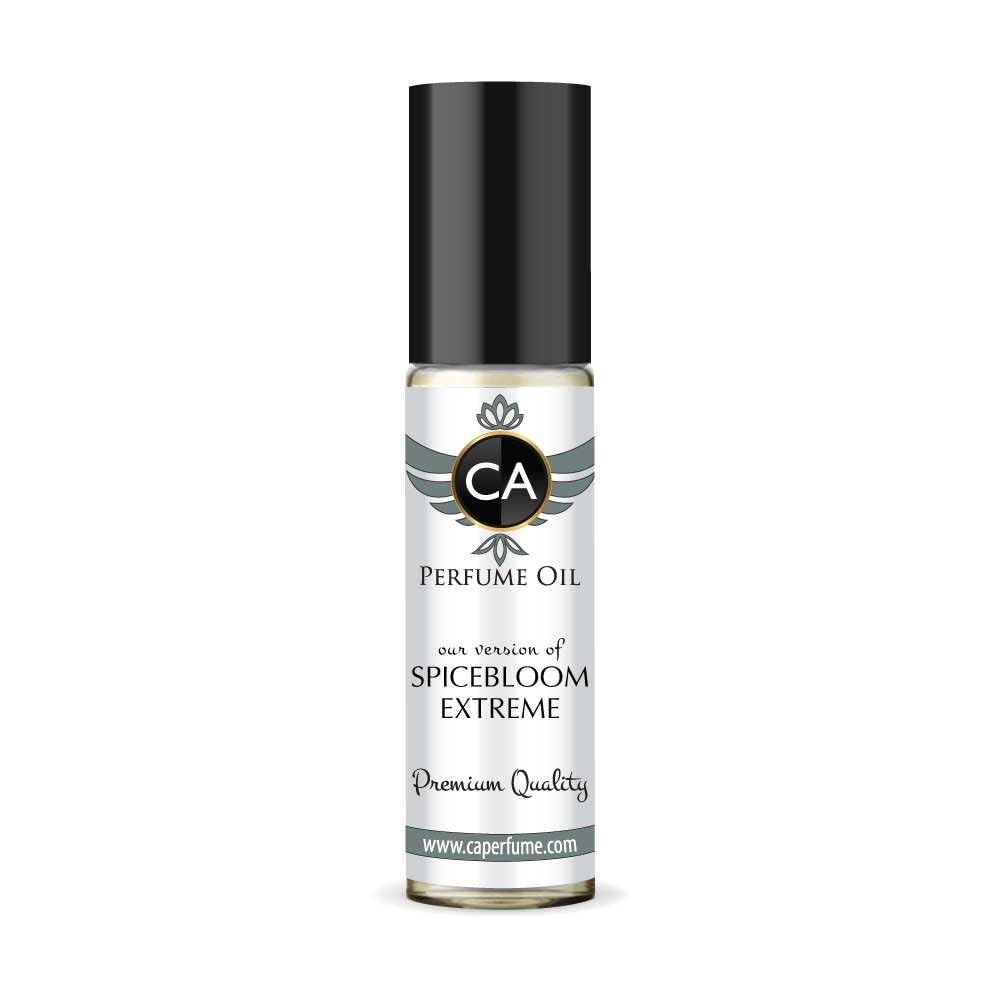 CA Perfume Impression of Spicebloom Extreme for Men Eau De Parfum Amber Spicy Scent Long Lasting Cologne for Men Travel Size TSA Ready for Day and Night Wear 0.33 Fl Oz 10ml
