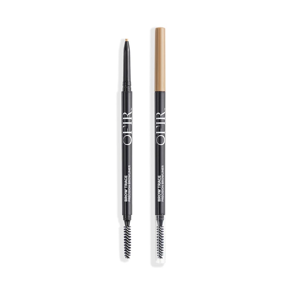OFIR Brow Trace Precision Browliner | Waterproof, Ultra-Fine Tip Blonde Eyebrow Pencil | Smudge-Proof, Cruelty Free, Matte Finish | Long-Wear Brow Tool with Spoolie | Blonde Shot, 0.003 OZ