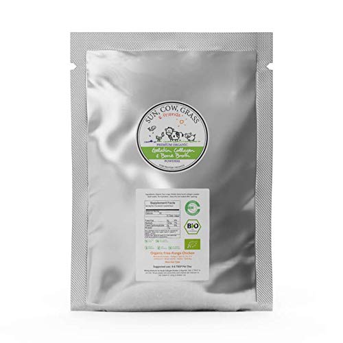 Wild Alaskan Salmon Bone Broth Collagen Powder 1KG(2.2lbs) Pure Protein Non-Gelling Type - Unflavored, No Taste.