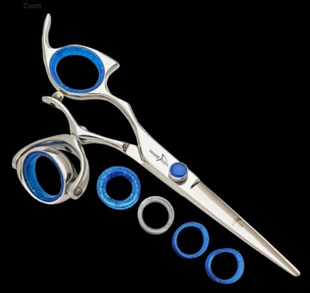 Sharkfin Shears Professional Left Handed Super Swivel Stainless 5.5" Scissors
