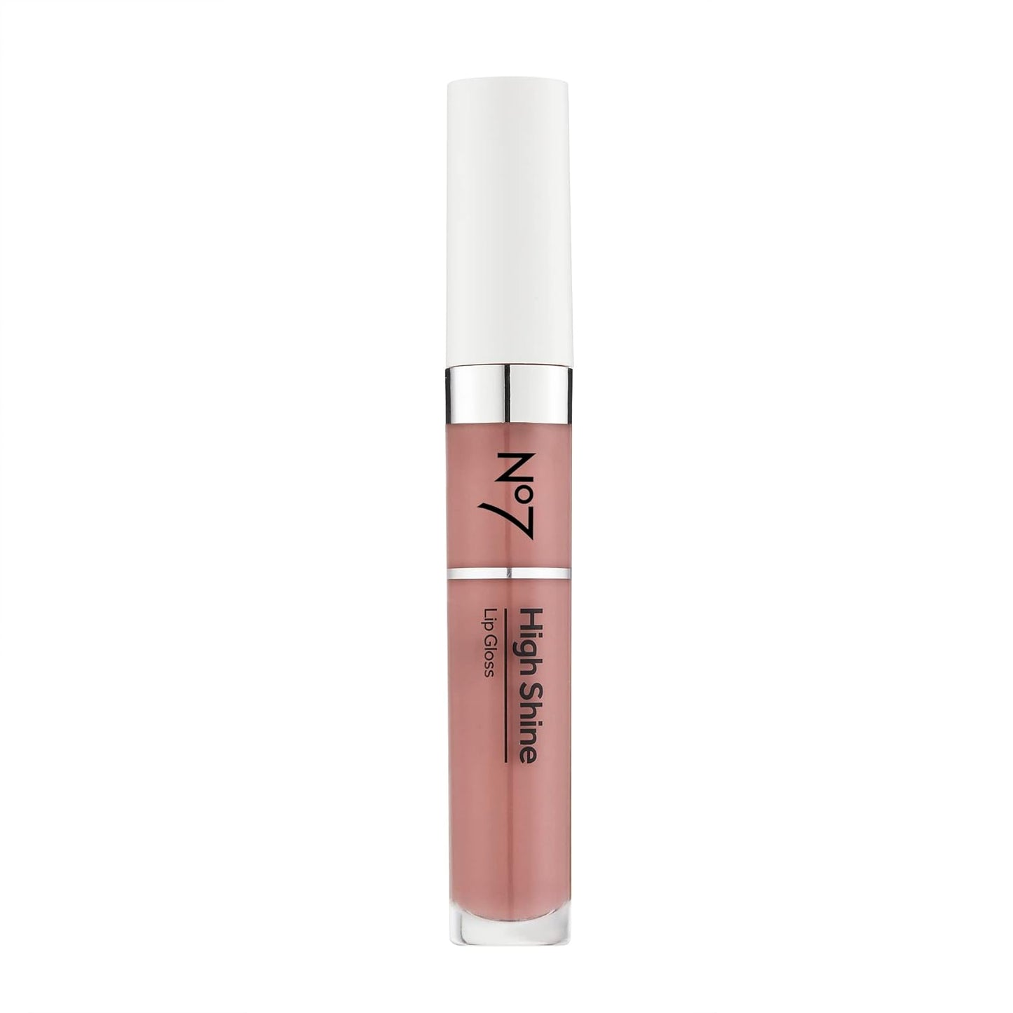 No7 High Shine Lip Gloss - Desert Rose - Moisturizing, High-Shine Lip Gloss with Jojoba Oil for Lips - Hydrating, Longwear Lip Makeup - Non-Sticky Formula (8ml)