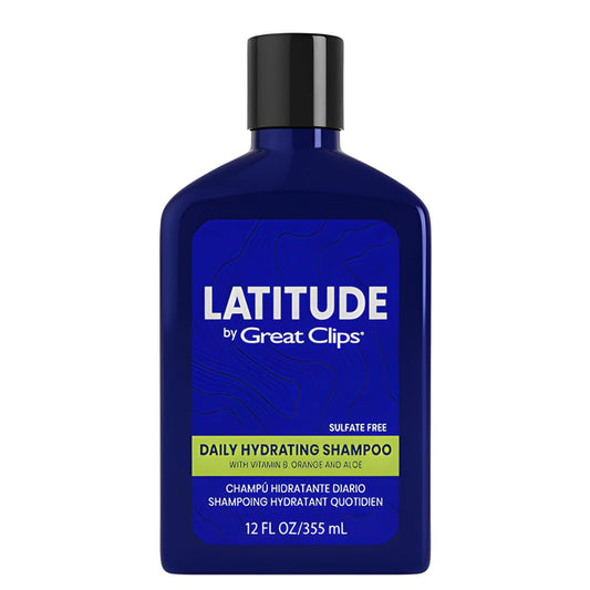 GREAT CLIPS LATITUDE Daily Hydrating Shampoo | Men's Shampoo that Promotes Full + Healthy Hair | For All Hair Types | 12oz