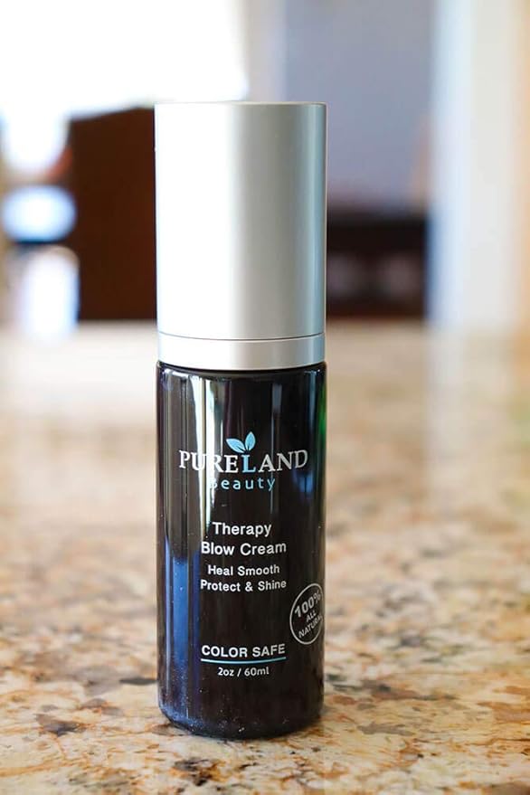 Pureland Beauty Therapy Blow Cream - Leave-In Hair Repair Treatment - Hydrating Hair Mask for Sensitive Scalp and Dry Hair - Natural Hair Care - Chemical-Free and Plant-Based