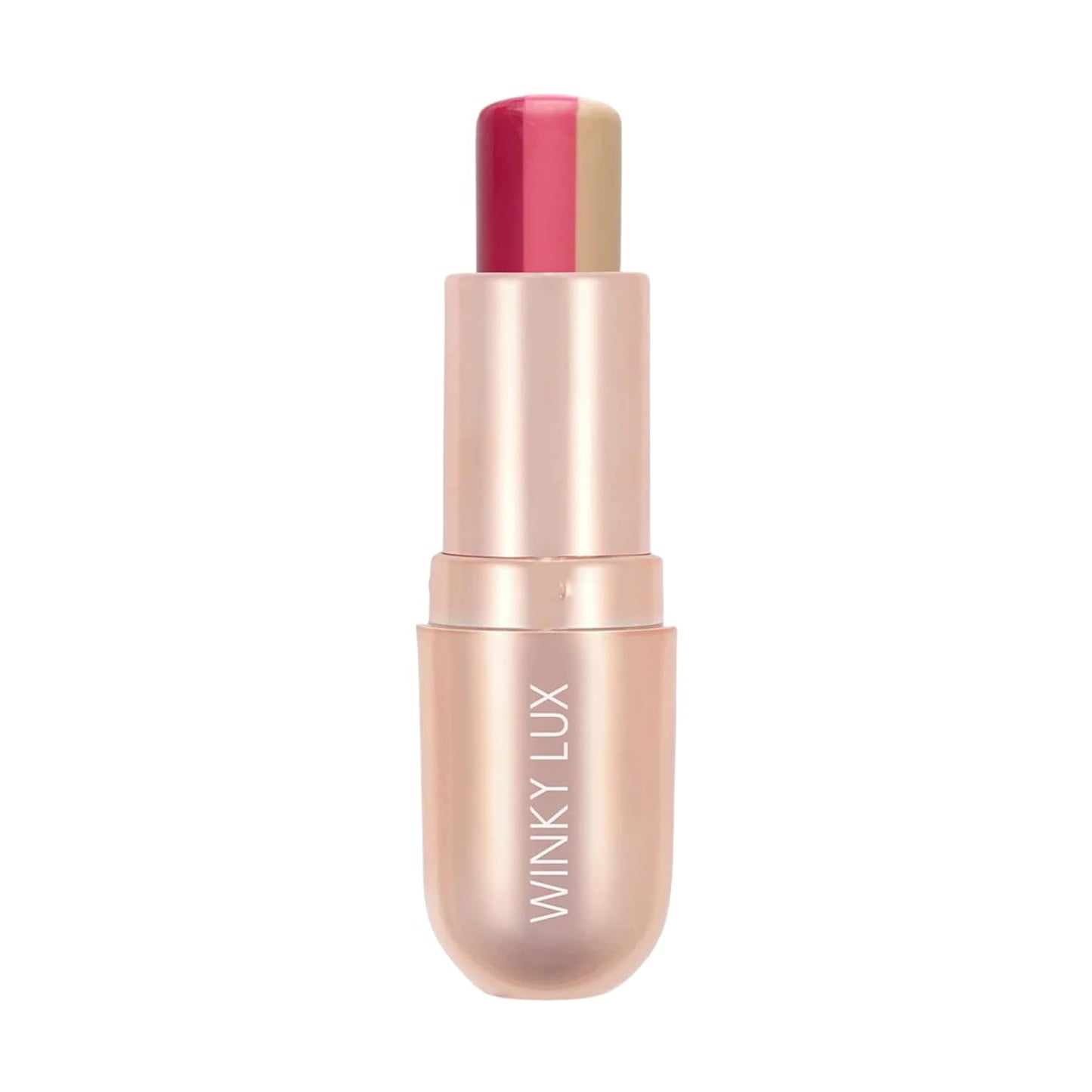 Winky Lux Strawberry Rose Tri-Color Tinted Lip Balm – Hydrating Lip Balm, Sheer Pink Tint, Lip Care with Jojoba Oil & Vitamin E, Moisturizes & Softens Dry Lips, Buttery Soft with Strawberry Rose Scent