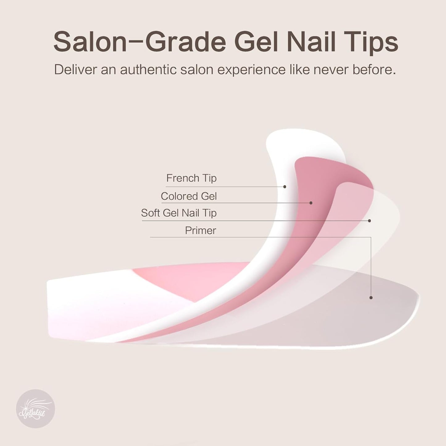 French Tip Press on Nails, 160PCS Gel Nail Tips with 5 Strips, 16 Sizes Pre-applied Primer Classic French Fake Nails, No Need to File, Almond Pink, DIY Nails Art Design Gifts for Women