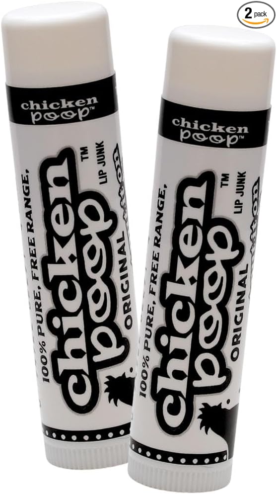 Free Range Chicken Poop (Lip Junk) 0.15 oz Lip Balm (Pack of 2)