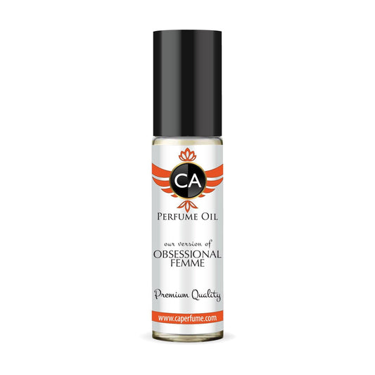 CA Perfume Impression of Obsessional Femme for Women Fragrance Oil Amber Spicy Scent Long Lasting Perfumes for Women Travel Size TSA Ready Mini Parfum Body Oil Roll-on 0.33 Fl Oz 10ml