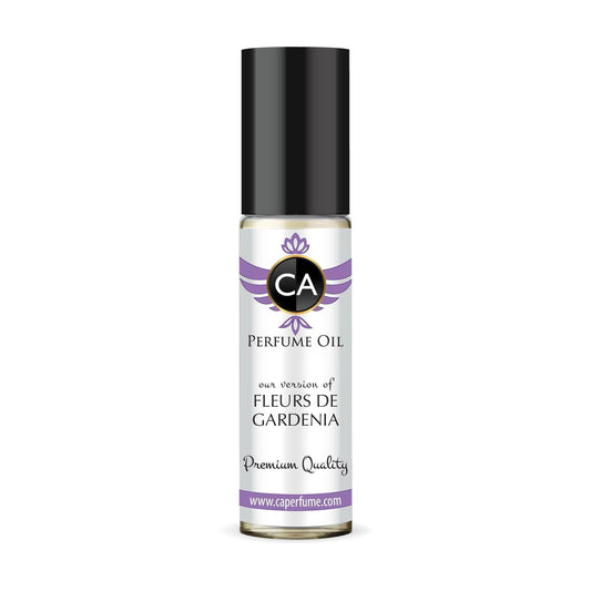 CA Perfume Impression of Fleurs De Gardenia for Women Fragrance Oil Floral Green Scent Long Lasting Perfumes for Women Travel Size TSA Ready Mini Parfum Body Oil Roll-on 0.33 Fl Oz 10ml