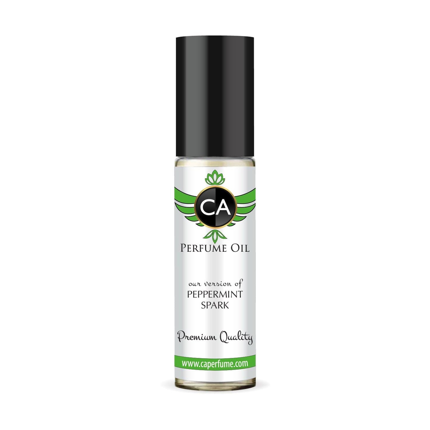 CA PerfumeOriginals Peppermint Spark Unisex Fragrance Oil Aromatic Spicy Scent Long Lasting Perfumes for Women & Men Travel Size TSA Ready Mini Parfum Body Oil Roll-on 0.33 Fl Oz 10ml