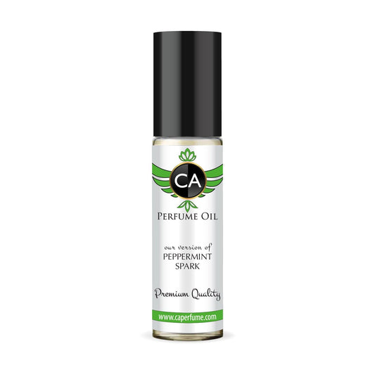 CA PerfumeOriginals Peppermint Spark Unisex Fragrance Oil Aromatic Spicy Scent Long Lasting Perfumes for Women & Men Travel Size TSA Ready Mini Parfum Body Oil Roll-on 0.33 Fl Oz 10ml