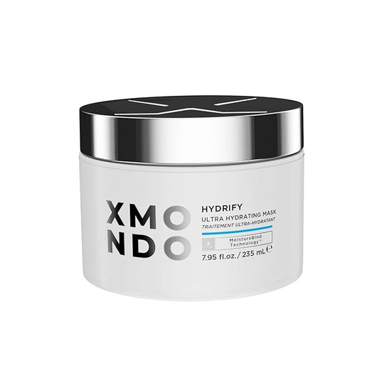 XMONDO Hydrify Ultra Hydrating Mask - Deep Conditioning Treatment for Dry, Damaged Hair, Intense Moisture with Hyaluronic Acid, Shea Butter, and Our Signature 6 Oil Blend 7.95 fl. oz.,
