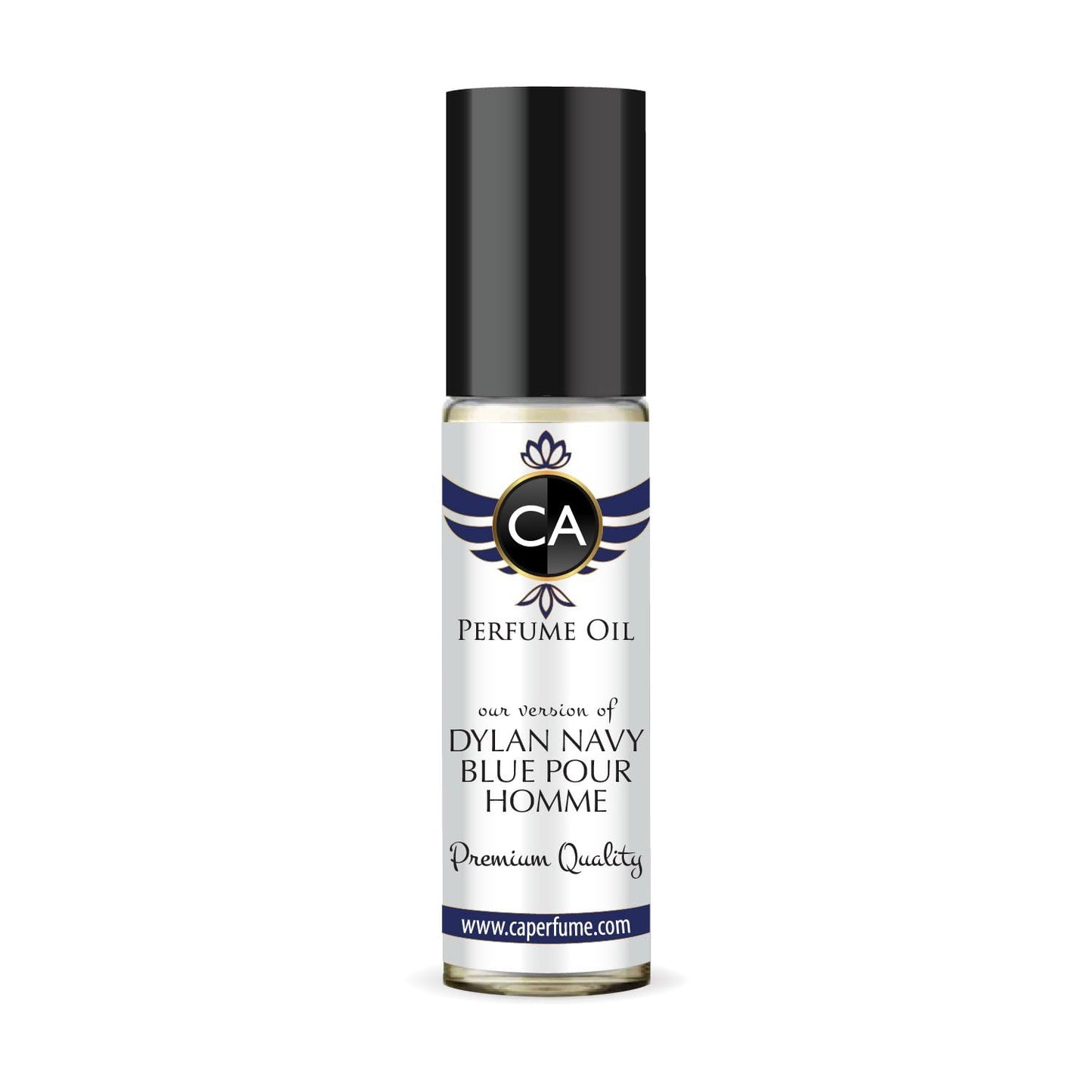 CA Perfume Impression of Dylan Navy Blue Pour Homme for Men Fragrance Oil Aromatic Fougere Scent Long Lasting Cologne for Men Travel Size TSA Ready Mini Parfum Body Oil Roll-on 0.33 Fl Oz 10ml