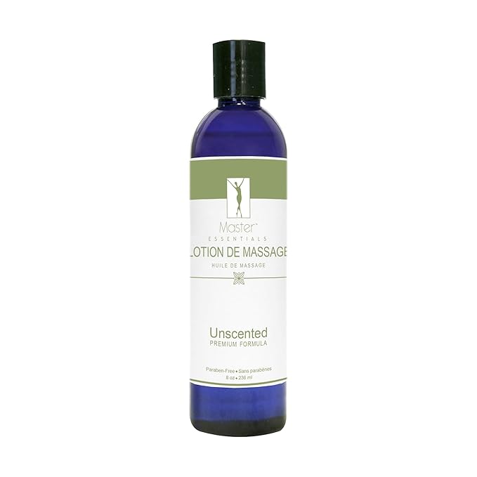 Master Massage Organic Massage Lotion (Pack of 1) - 8 fl oz, Skin-Nourishing Formula for Relaxation, Ideal for Massage Therapy and Home Use