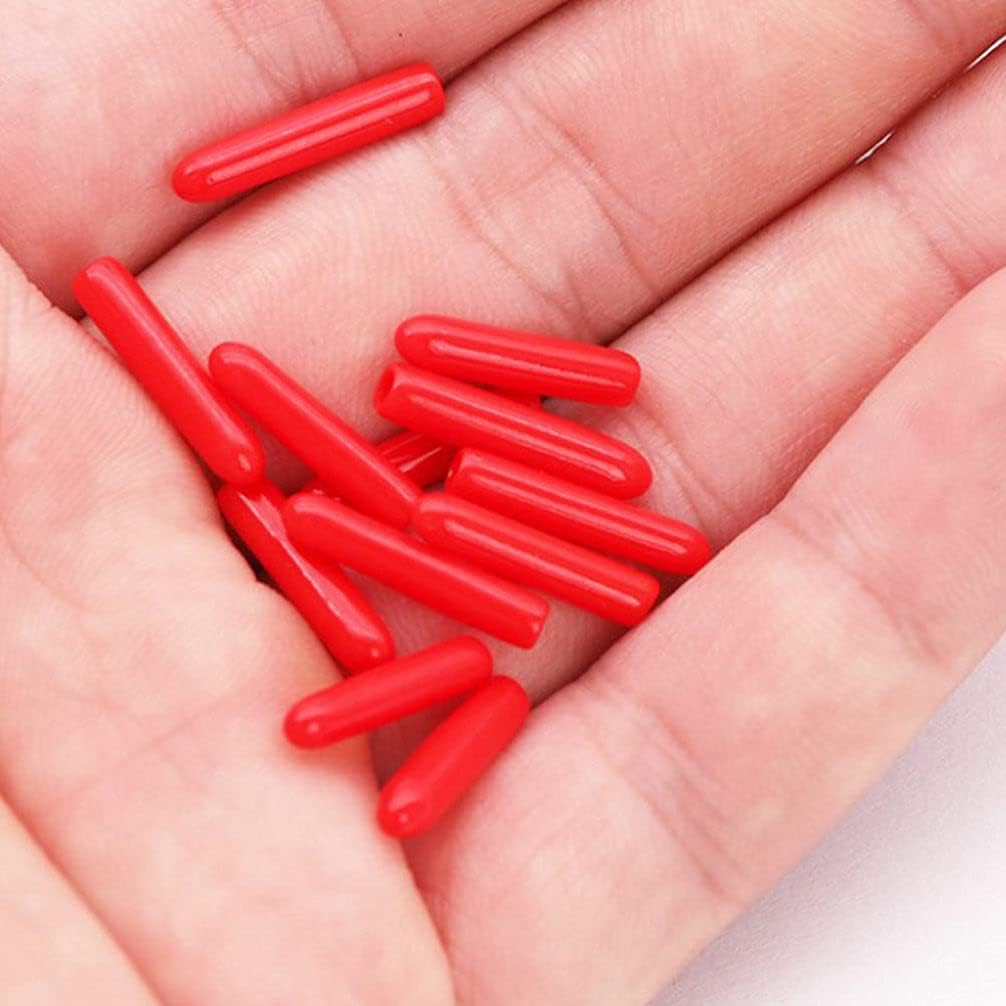 Lurrose Silicone Caps for Tweezers 100Pcs Protective Tip Guards Lash Extensions Cover Rubber Tweezer Tip Cap for Beauty Tools