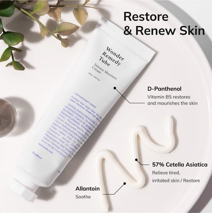 keenoniks Korean Moisturizer with CICA (Redness Relief) & Ceramide (Barrier Repair) for Hydrating Face Care, 3.38 Fl Oz