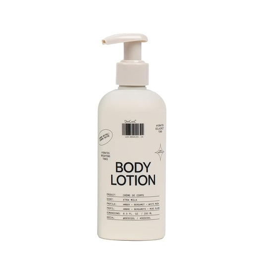 DedCool Body Lotion Xtra Milk – Lightweight, Deeply Hydrating Formula with Ceramides, Snow Mushroom & Meadowfoam Oil, Regular/Full Size
