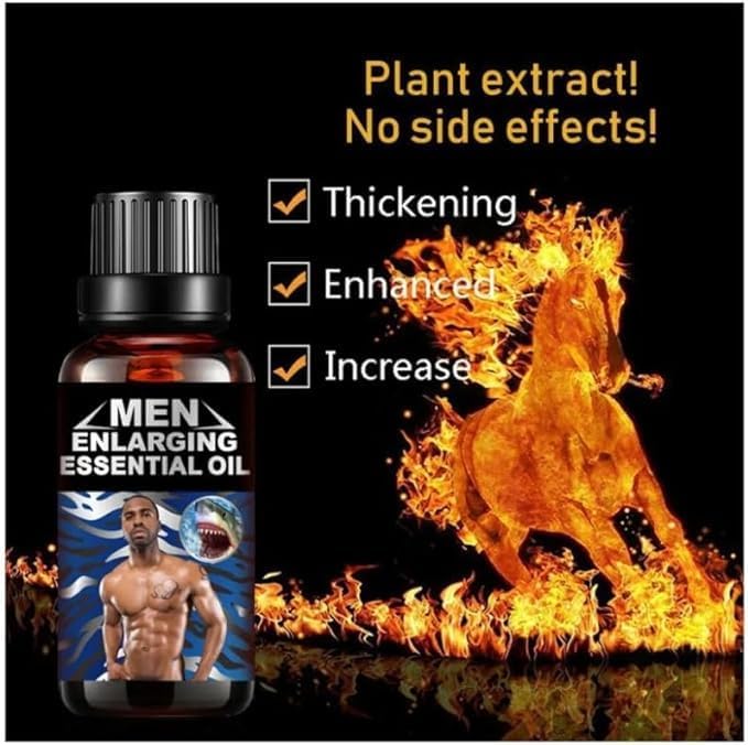 Men Massage Oil for Sex -Sexual Enhancement Erection Cream Penisgrowth Oil Oil for Men Enlarge Oil Natural Formula to Increase Size and Strength (1PCS)