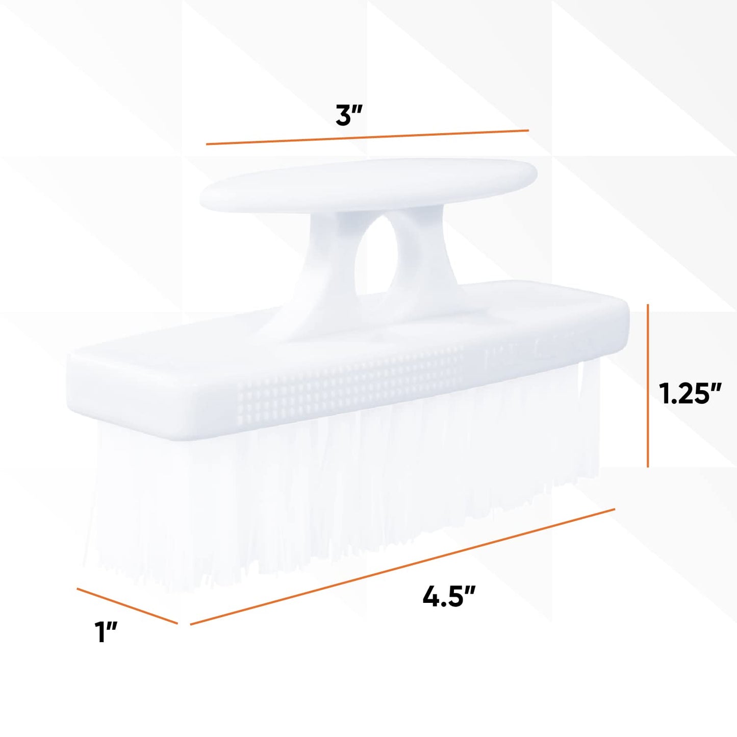 Superio Nail Brush for Cleaning Fingernails, Nail Scrubber Brush, Toe Foot Hands Fingernail Brush Cleaner- Small Scrub Brush- All-Purpose Stiff Cleaning Brush for Home, Kitchen, Work, (6, White)