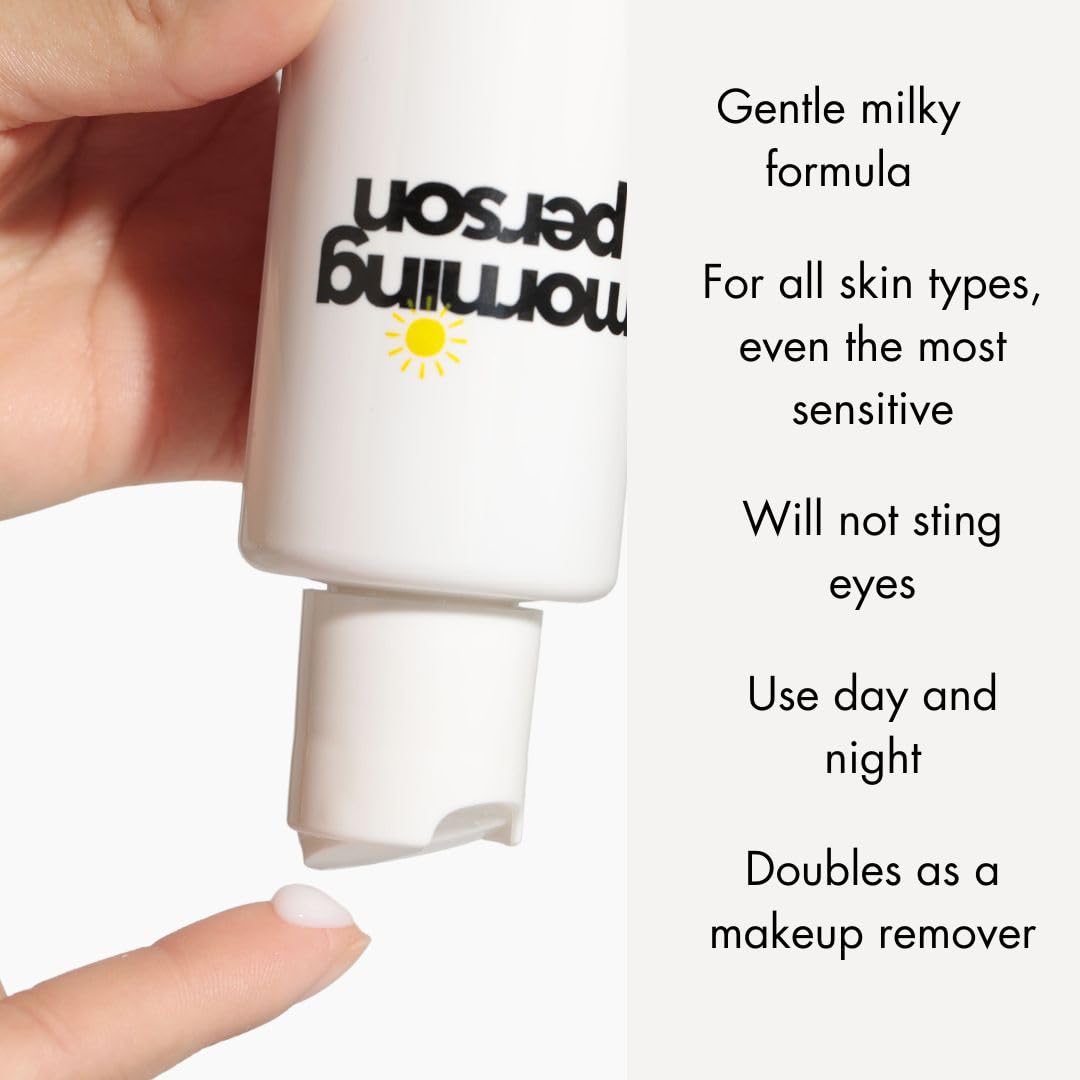 Antioxidant Plant Protein Facial Cleanser - Calming And Soothing With Green Tea And Aloe Vera - Hydrating And De-Puffing - Sulfate and Paraben Free