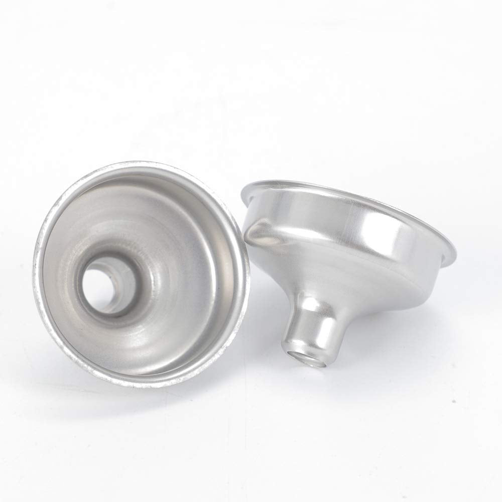 1.45'' Stainless Steel Mini Funnels 12pcs for Miniature Bottles, Essential Oils, DIY Lipbalms Cooking Spices Liquids, Homemade Make-Up Fillers (12)