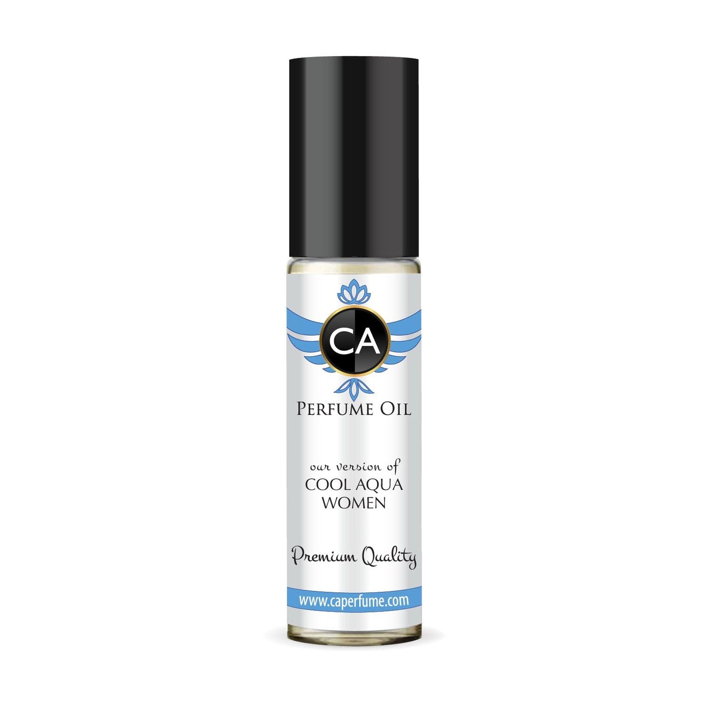 CA Perfume Impression of Cool Aqua Women Fragrance Oil Aromatic Aquatic Scent Long Lasting Perfumes for Women Travel Size TSA Ready Mini Parfum Body Oil Roll-on 0.33 Fl Oz 10ml