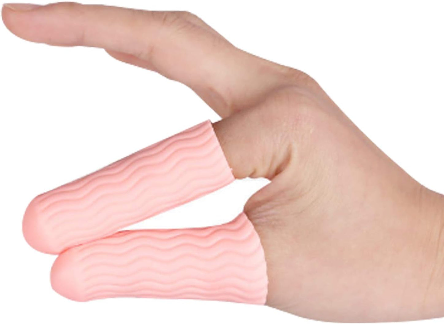 10 Pcs Silicone Finger Protectors, Gel Finger Support, Finger Sleeves Finger Caps for Finger Arthritis, Trigger Finger, Corn Blister, Friction and Rubbing. (Beige)