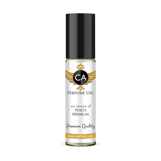 CA Perfume Originals Peach Premium Unisex Fragrance Oil Fruity Scent Long Lasting Perfumes for Women & Men Travel Size TSA Ready Mini Parfum Body Oil Roll-on 0.33 Fl Oz 10ml