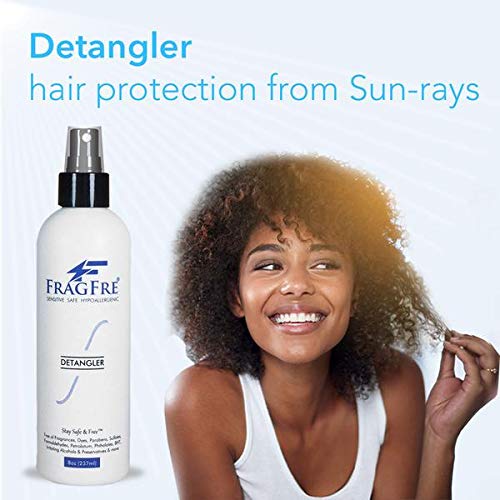 Detangler 8 oz (2-Pack Gift Set) - Fragrance Free Hypoallergenic Parabens Free - Hair Detangler Leave-in Conditioner for Sensitive Skin - Styling Heat Protectant - Vegan Cruelty/Gluten Free