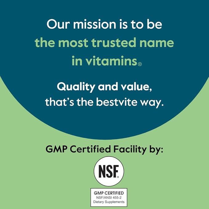 BESTVITE Biotin 5000mcg (240 Vegetarian Capsules) (120 x 2) - No Stearates - No Flow Agents - Vegan - Non GMO - Gluten Free - Hair, Skin, Nails