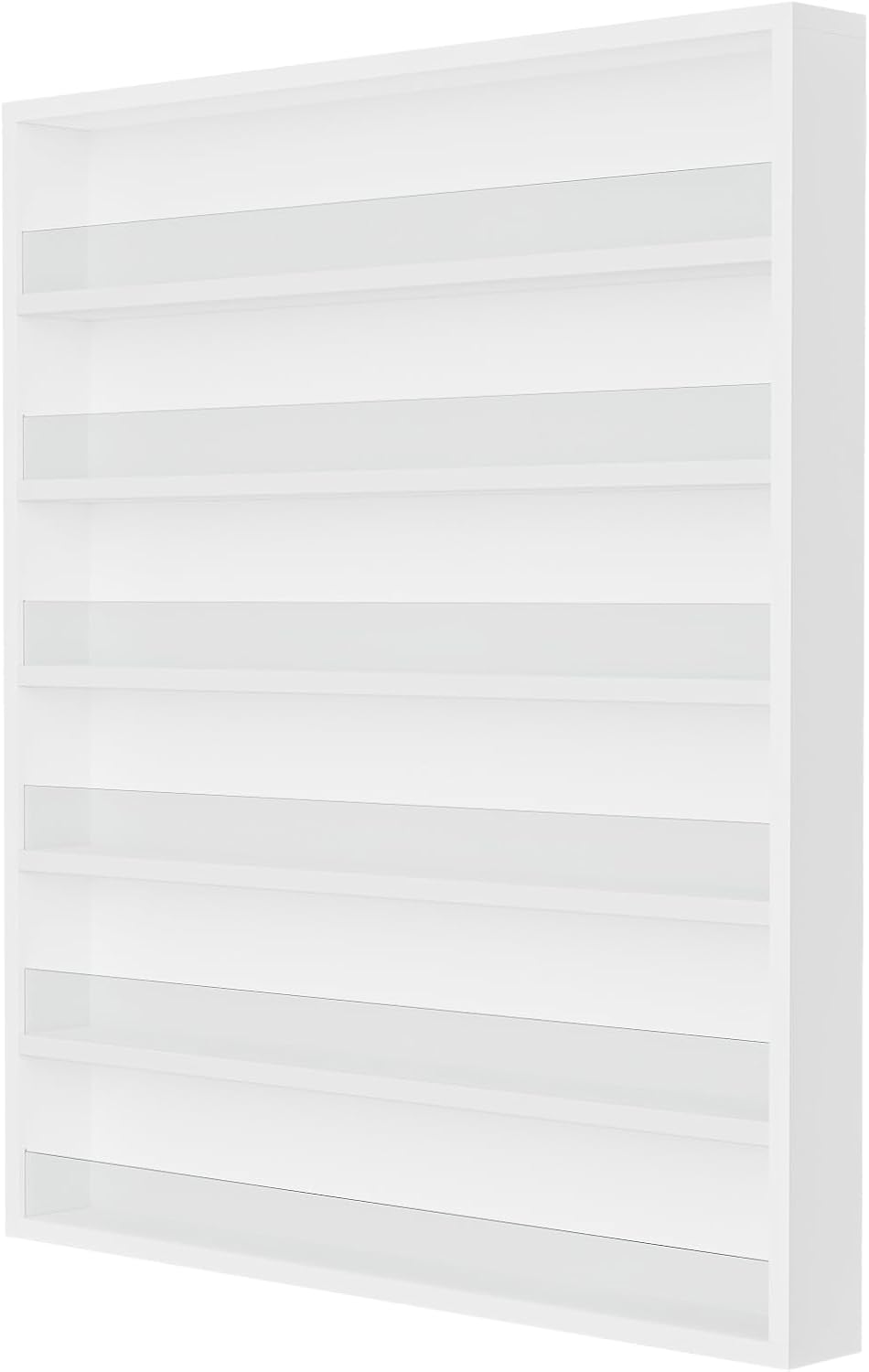 OmySalon 6 Layers Nail Polish Rack, Wall Mount Nail Polish Organizer w/Acrylic Baffle (White)