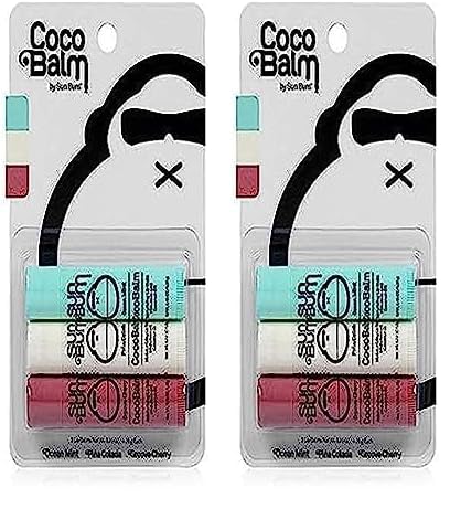 Sun Bum Cocobalm Lip Balm Variety Pack | Hydrating with Aloe | Hypoallergenic, Paraben Free, Silicone Free | 0.15oz Stick | 3 Flavor Variety Pack (Pack of 2)