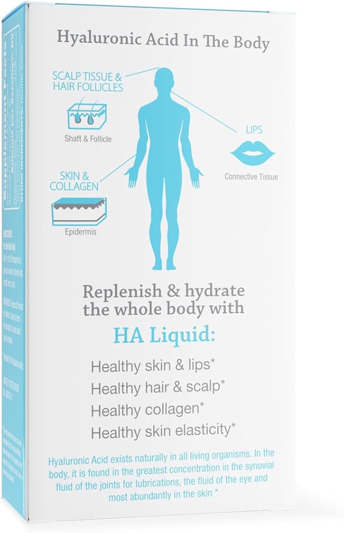 Hyalogic Vegan Friendly Hyaluronic Acid Liquid Supplement- Beauty from Within: Daily Skincare 30 ml. HA Dietary Supplement