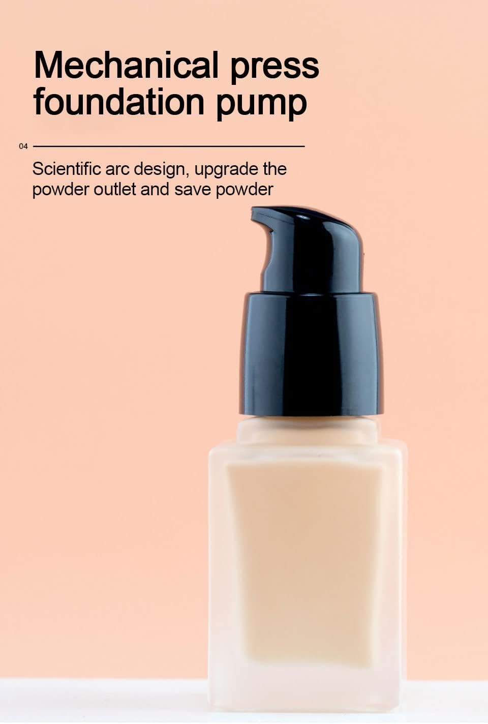 2 Pack 20ml/0.7oz Empty Frosted Glass Foundation Bottle, Travel Refillable Square Lotion Pump Bottles for Essential Oils Cream Cosmetic Foundation Emulsion