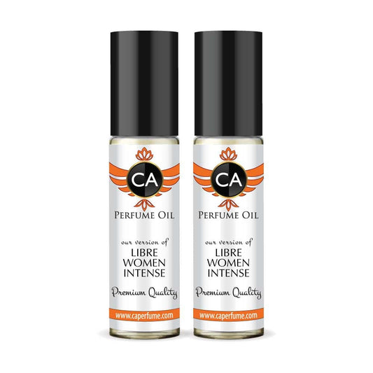 CA Perfume Impression of Libre Women Intense Eau De Parfum Amber Fougere Scent Long Lasting Perfumes for Women Travel Size TSA Ready for Day and Night Wear 0.33 Fl Oz 10ml (Pack of 2)