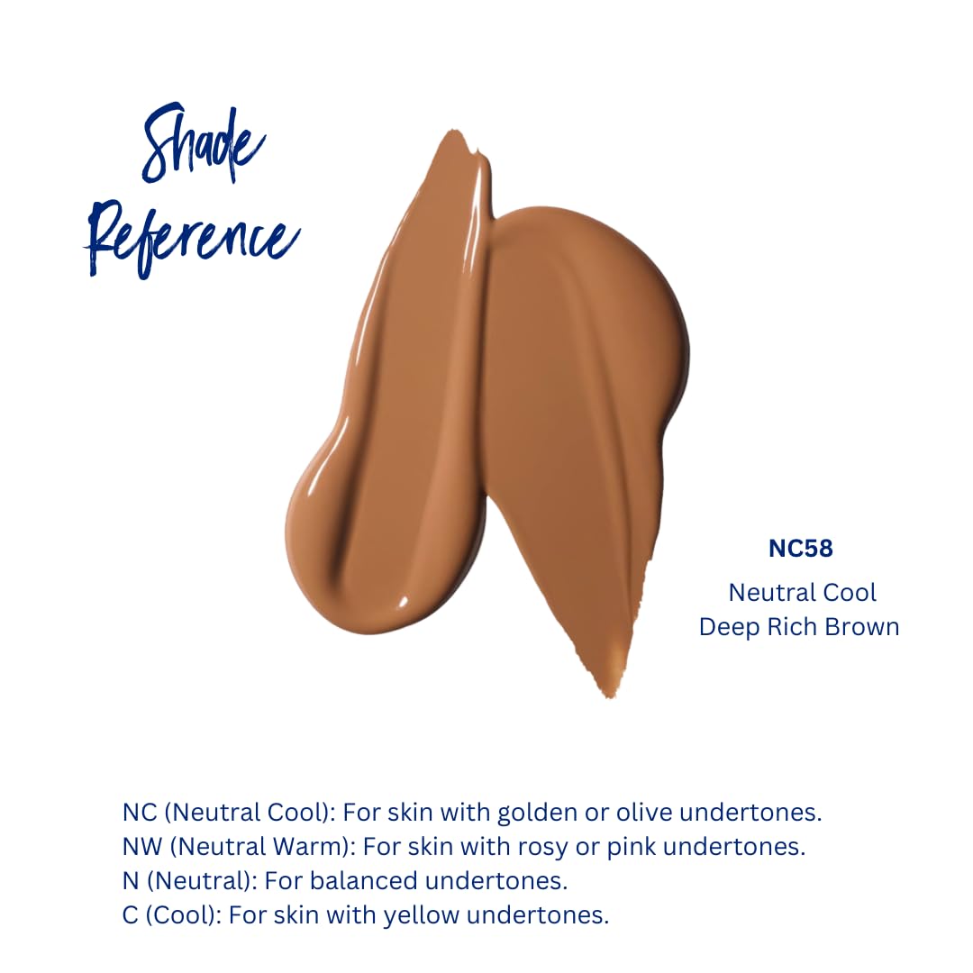 Best Bronze Bombshell Body Makeup - Tattoo Cover Up Makeup & Body Foundation Waterproof - Tattoo Concealer Waterproof for Scars, Varicose Veins Cover Up & Leg Foundation (NC58 Deep Rich Brown)