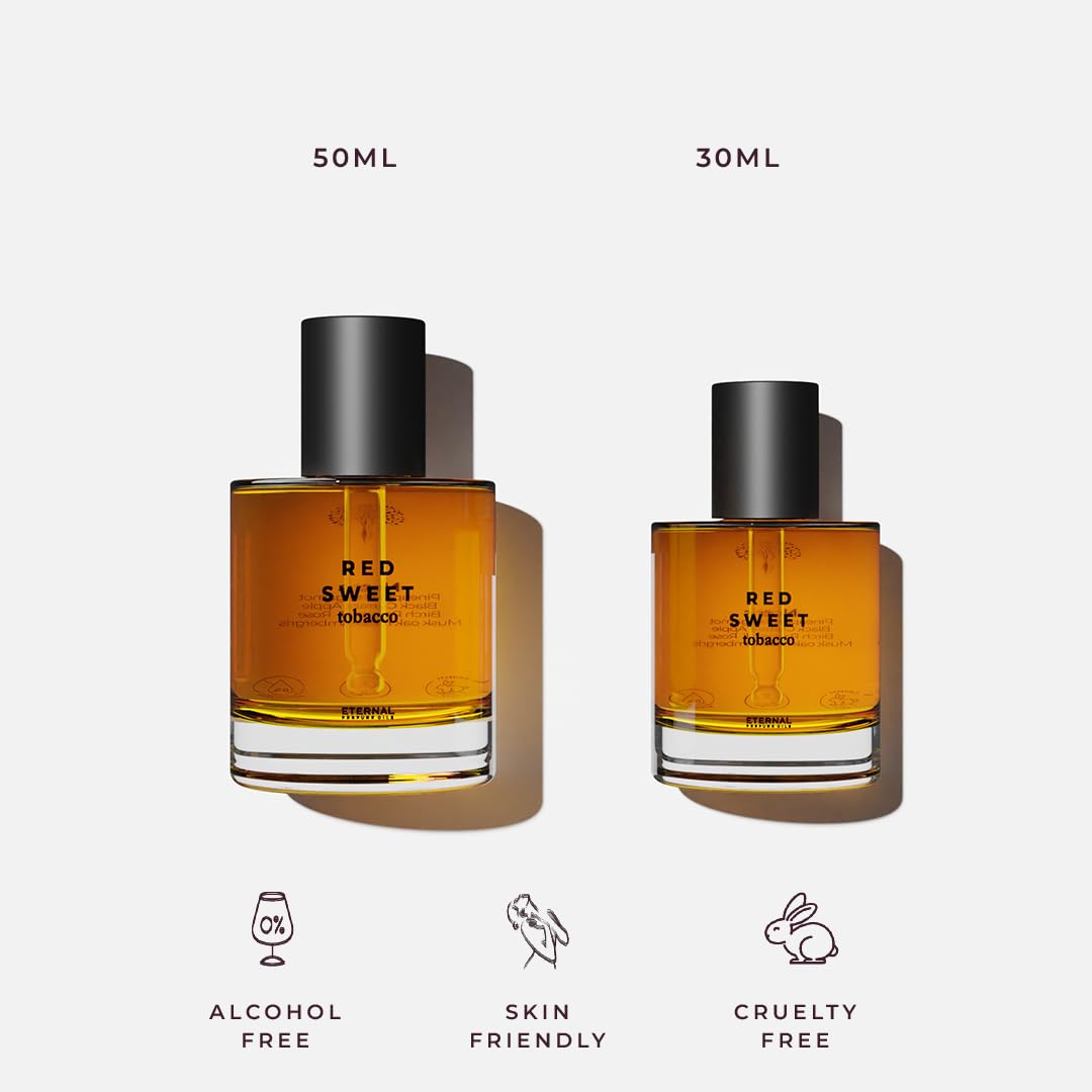 Red Sweet T0bacco Perfume Oil Inspired by Spïcë Träïl | Long Lasting Perfume Oil for Women and Men (Unisex) - 50ml with Bonus 30ml (Pack of 2)