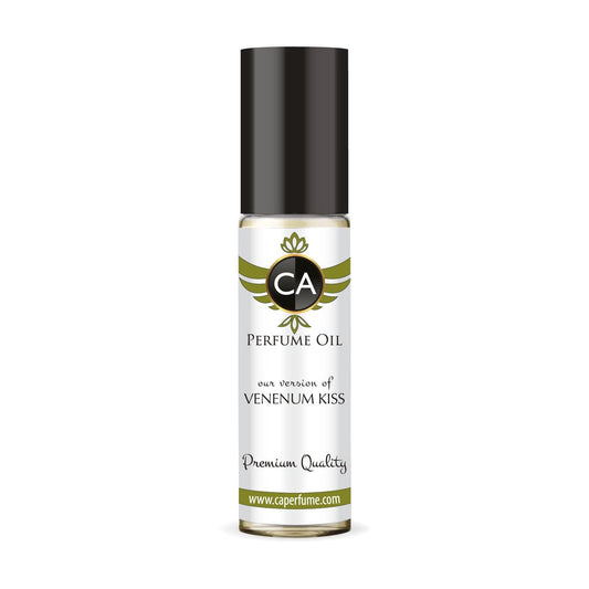 CA Perfume Impression of Venenum Kiss Unisex Fragrance Oil Amber Spicy Scent Long Lasting Perfumes for Women & Men Travel Size TSA Ready Mini Parfum Body Oil Roll-on 0.33 Fl Oz 10ml