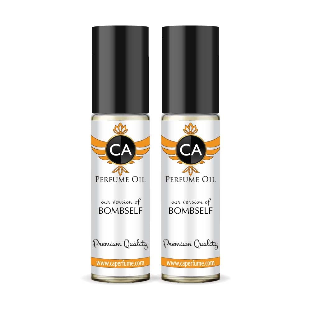 CA Perfume Impression of Bombself for Women Eau De Parfum Floral Fruity Scent Long Lasting Perfumes for Women Travel Size TSA Ready for Day and Night Wear 0.33 Fl Oz 10ml (Pack of 2)