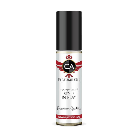 CA Perfume Impression of Style In Play for Men Fragrance Oil Woody Floral Musk Scent Long Lasting Cologne for Men Travel Size TSA Ready Mini Parfum Body Oil Roll-on 0.33 Fl Oz 10ml