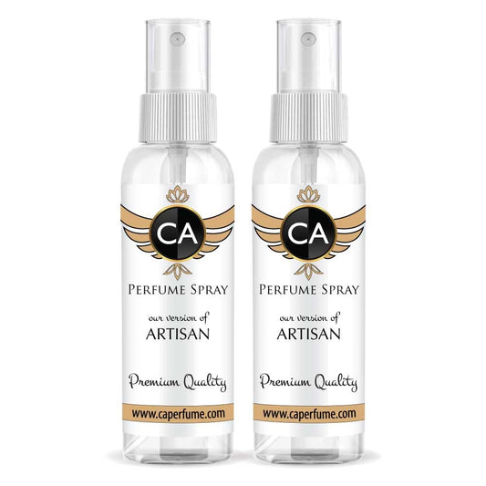 CA Perfume Eco Refill Impression of Artisan For Men Concentrated Cologne Long Lasting Eau de Parfum Spray Refillable Atomizer Bottle 2 Fl Oz/60ml X2
