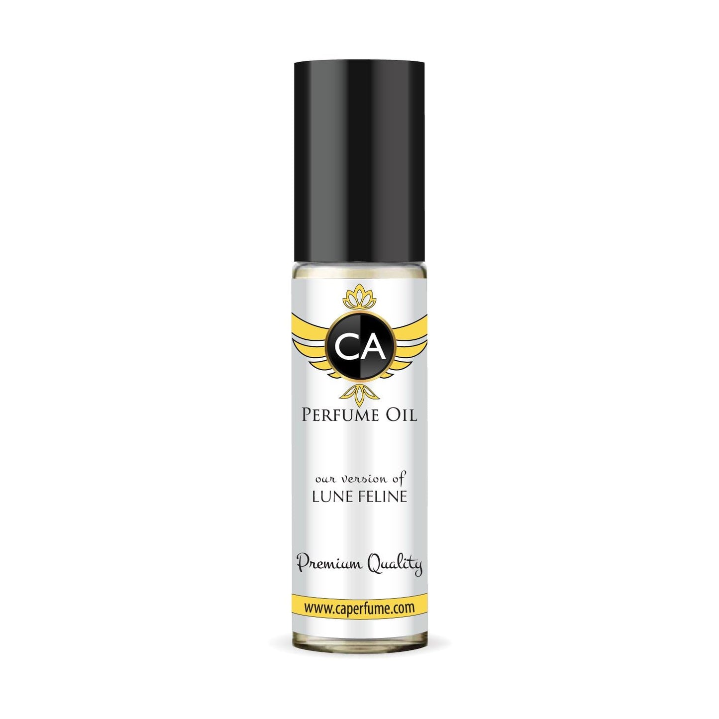 CA Perfume Impression of Lune Feline Unisex Fragrance Oil Amber Vanilla Scent Long Lasting Perfumes for Women & Men Travel Size TSA Ready Mini Parfum Body Oil Roll-on 0.33 Fl Oz 10ml