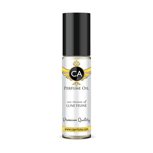 CA Perfume Impression of Lune Feline Unisex Fragrance Oil Amber Vanilla Scent Long Lasting Perfumes for Women & Men Travel Size TSA Ready Mini Parfum Body Oil Roll-on 0.33 Fl Oz 10ml