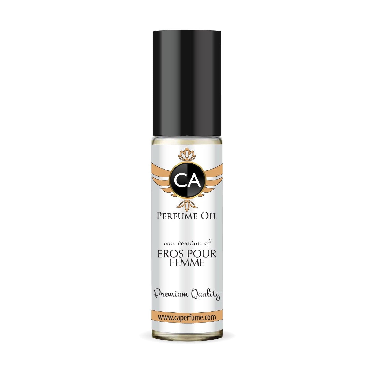 CA Perfume Impression of Eros Pour Femme Eau De Parfum Floral Woody Musk Scent Long Lasting Perfumes for Women Travel Size TSA Ready for Day and Night Wear 0.33 Fl Oz 10ml